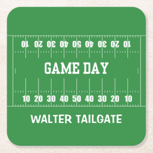 GameDay Tailgate-Underlägg Fotboll Party Underlä Underlägg Papper Kvadrat