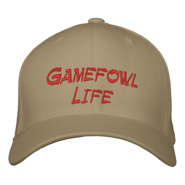 Gamefowl Life Baseball Cap Broderad Keps (Framsida)