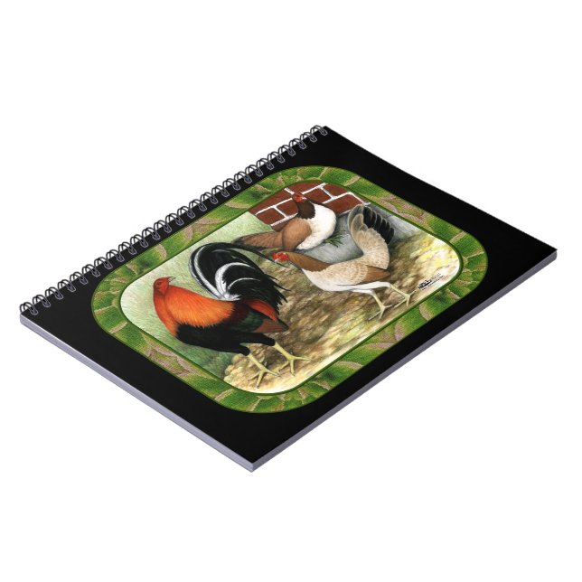 Gamefowl på gården anteckningsbok (Vänstra Sidan)