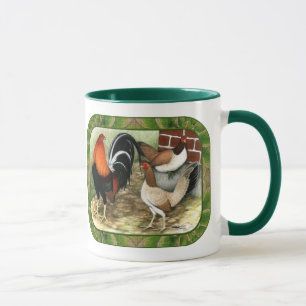 Gamefowl på gården mugg