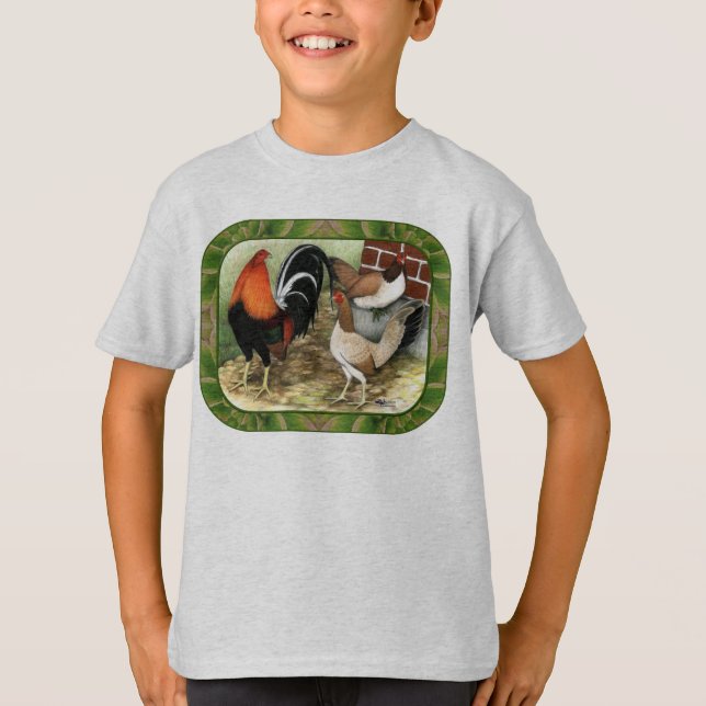 Gamefowl på gården tee shirt (Framsida)