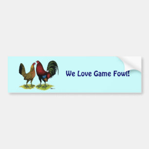 Gamefowl Pair Bildekal
