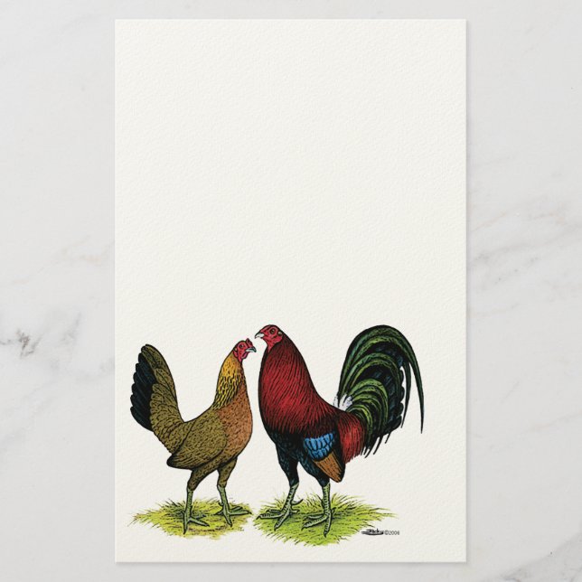 Gamefowl Pair Brevpapper (Framsida)