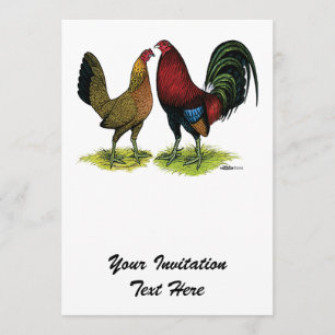 Gamefowl Pair Inbjudningar
