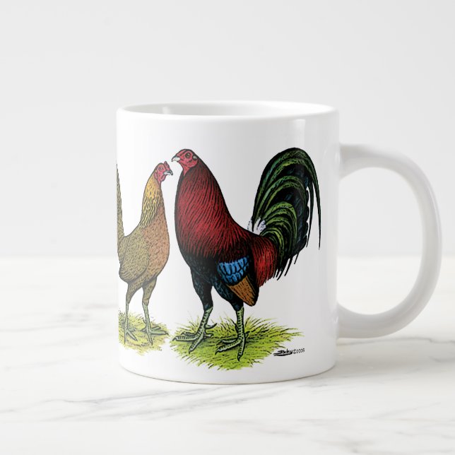 Gamefowl Pair Jumbo Mugg (Höger)