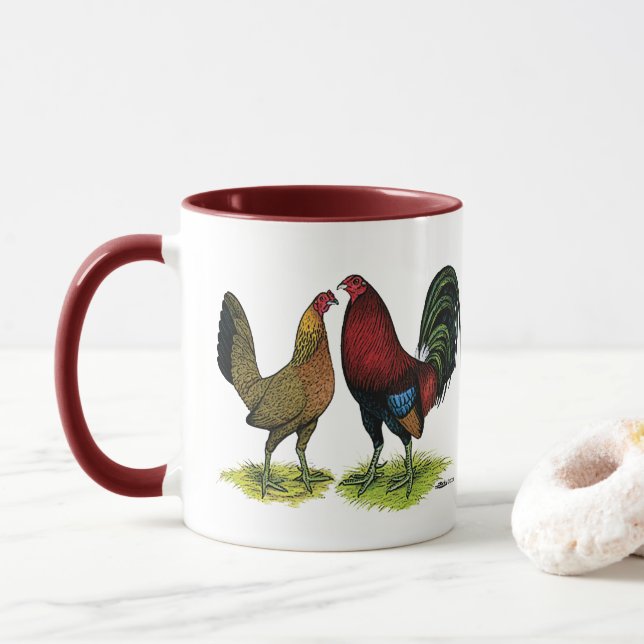 Gamefowl Pair Mugg (Med munk)