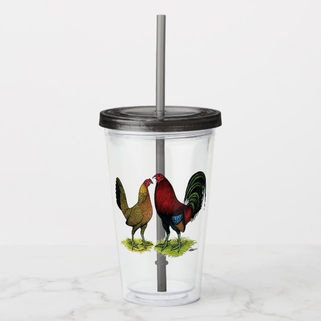 Gamefowl Pair Take Away Mugg (Framsida)