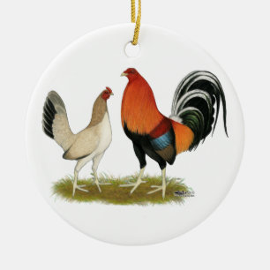 Gamefowl Wheatens Julgransprydnad Keramik