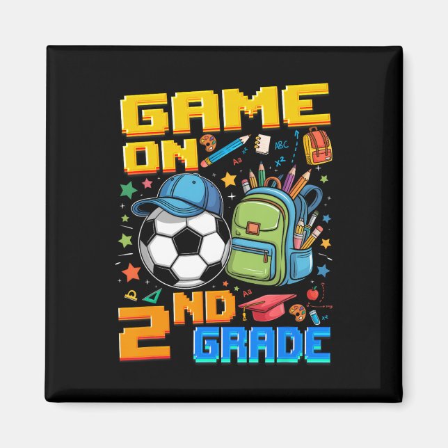 Gameon Second 2:a klass fotboll Byck Till Skolan P Magnet (Framsidan)