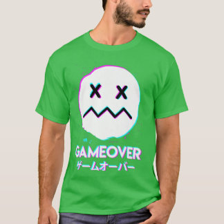 Gameover Acid Smile Techno Music Japan design  T Shirt