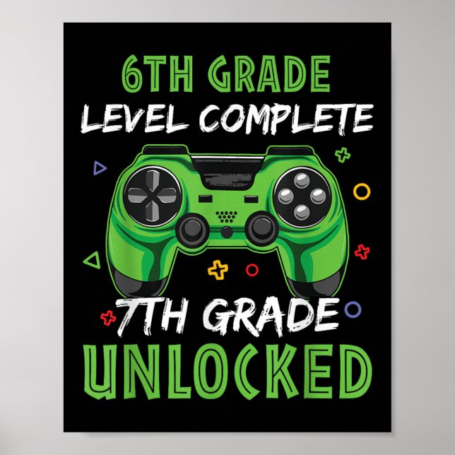 Gamepad 7:e klass upplåst present för 6:e nivå bar poster (Framsidan)