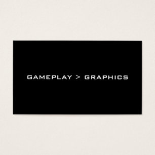Gameplay > diagram. Svart White. Visitkort