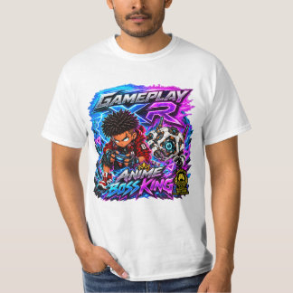 Gameplay XR Anime Boss King Chibi Gamer Grafik T- T Shirt