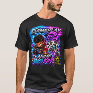 Gameplay XR Anime Boss King Chibi Spelare Grafisk  T Shirt