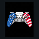 Gamer 4th Of July Gamepad Video Game Usa American  Poster<br><div class="desc">Gamer 4th Of July Gamepad Video Game Usa American Flag Gamer</div>