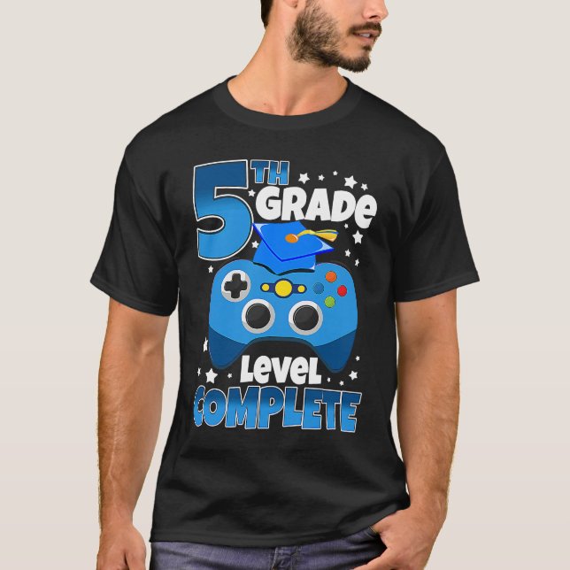Gamer 5th Grade Level Complete Graduation Girls Bo T Shirt (Framsida)