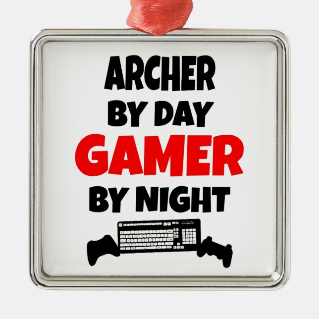 Gamer Archer Julgransprydnad Metall (Framsidan)