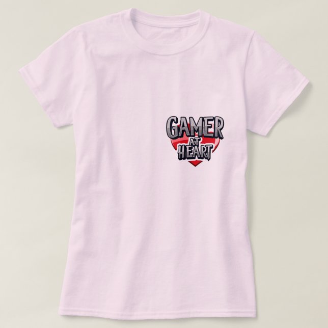 GAMER AT HEART T SHIRT (Design framsida)