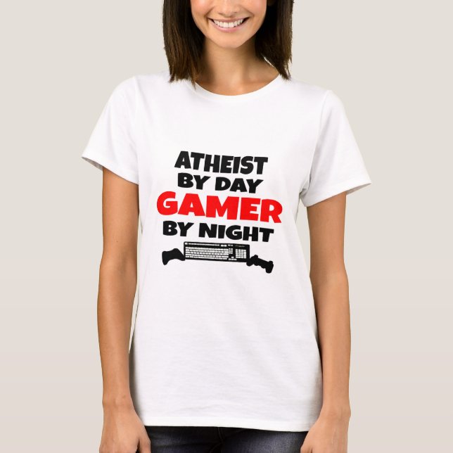 Gamer Atheist Tee Shirt (Framsida)