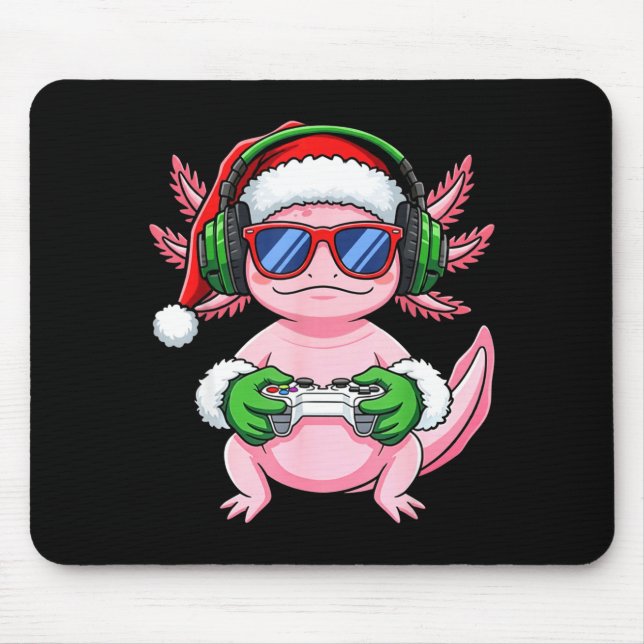 Gamer Axolotl Christmas Shirt Funny Video Game San Musmatta (Framsidan)