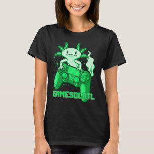 Gamer Axolotl Cute Axolotl Gaming Video Gamer Boy T Shirt