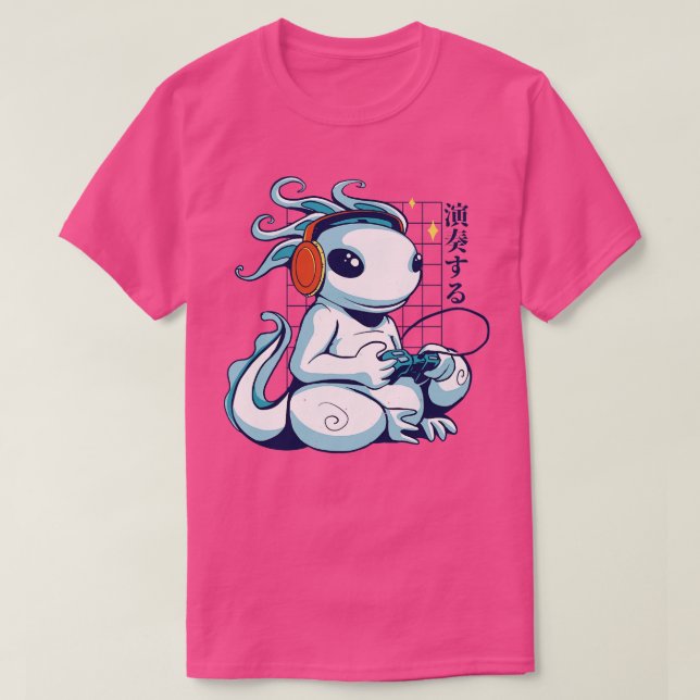 Gamer Axolotl T Shirt (Design framsida)