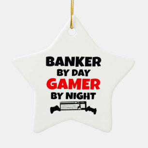 Gamer Banker Julgransprydnad Keramik