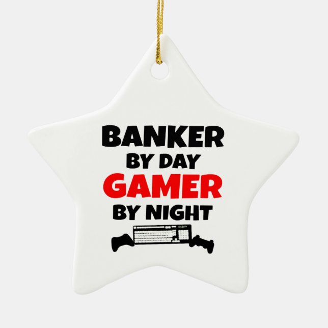 Gamer Banker Julgransprydnad Keramik (Framsidan)