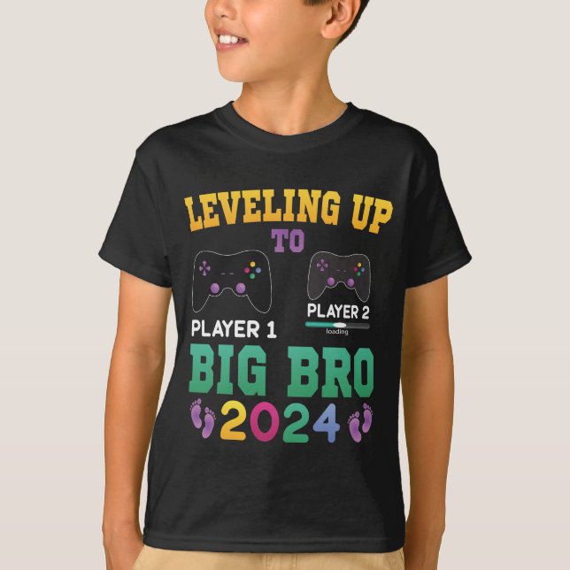 Gamer Big Brother ska bli | Nivå upp till Big Bro T Shirt (Framsida)