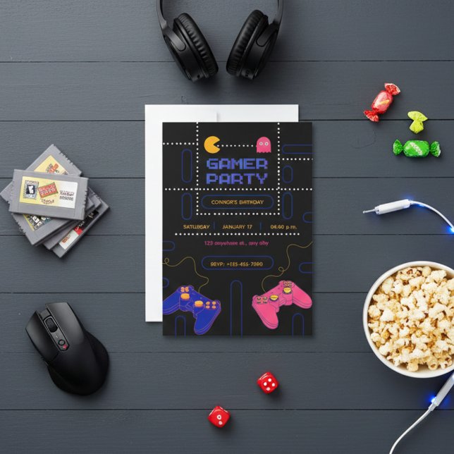 “Gamer Birthday Card – Epic Party Level Up Fun! Julkort (Skapare uppladdad)
