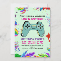 Gamer Birthday Invitation