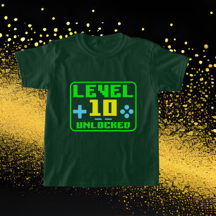 gamer Birthday ord art unisex 10th T-Shirt