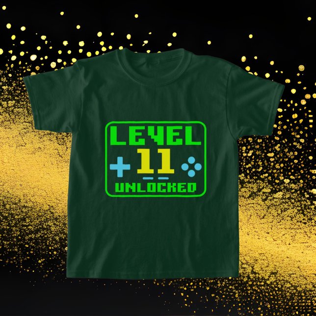 gamer Birthday ord art unisex 11th T-Shirt (Skapare uppladdad)