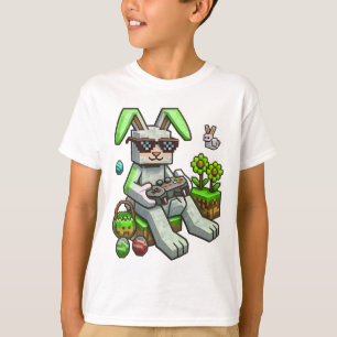 Gamer Block Bunny T Shirt
