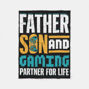Gamer Bond – Far och son spelar tillsammans Fleecefilt