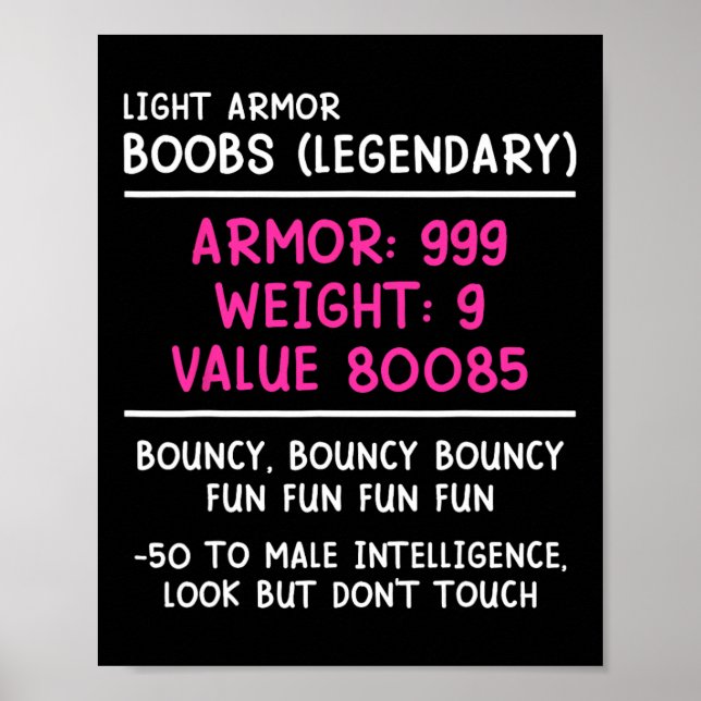 Gamer Breast (legendary) Video Player Gaming Girl  Poster (Framsidan)