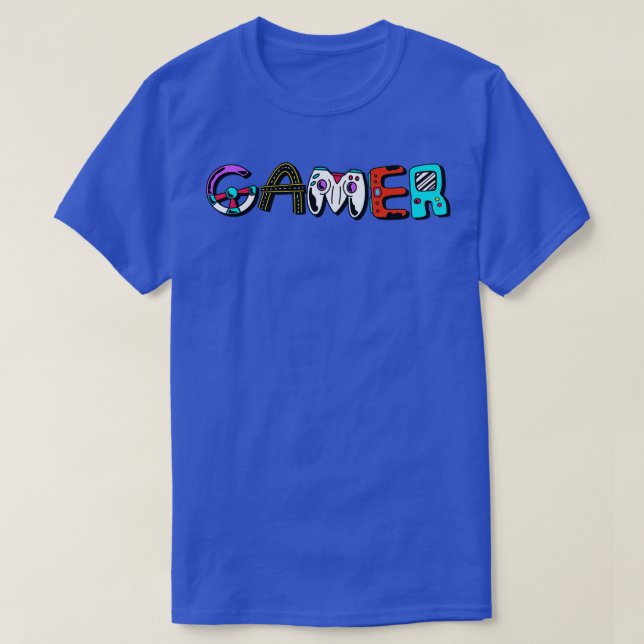 Gamer Brev T Shirt (Design framsida)
