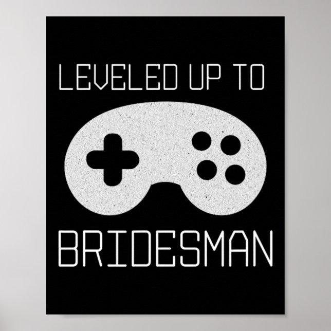 Gamer Bridesman Leveled Up Achievement Meme  Poster (Framsidan)