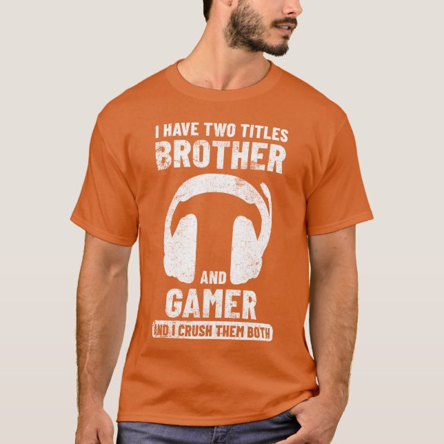 Gamer Brother Spelpresent T Shirt (Framsida)