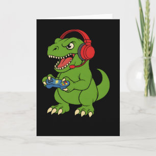 Gamer Bruh dinosaur Dataspel Present för Pojkar To Kort