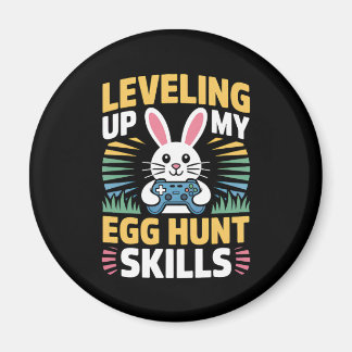 Gamer Bunny Påskäggjakt Level Up Magnet