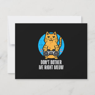 Gamer Cat Bet Meow Funny Gaming Manar Boy OSA Kort
