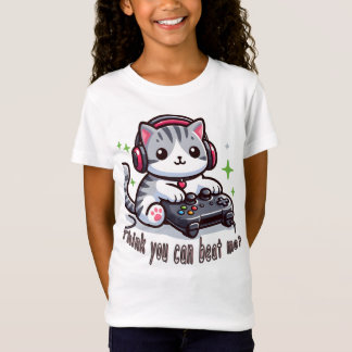 Gamer Cat Challenge: Kan du slå mig tänka? T Shirt