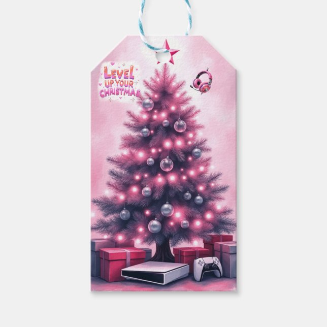 Gamer christmas Gift Tag Presentetikett (Framsidan)