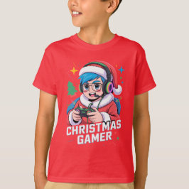 Gamer Christmas Gifts Cool Kids Holiday Gamer  T Shirt