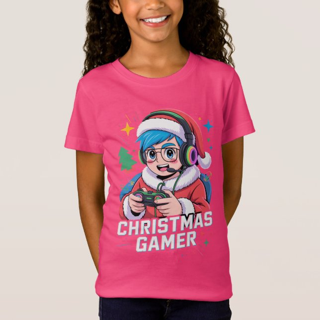 Gamer Christmas Gifts Cool Kids Holiday Gamer  T Shirt (Framsida)