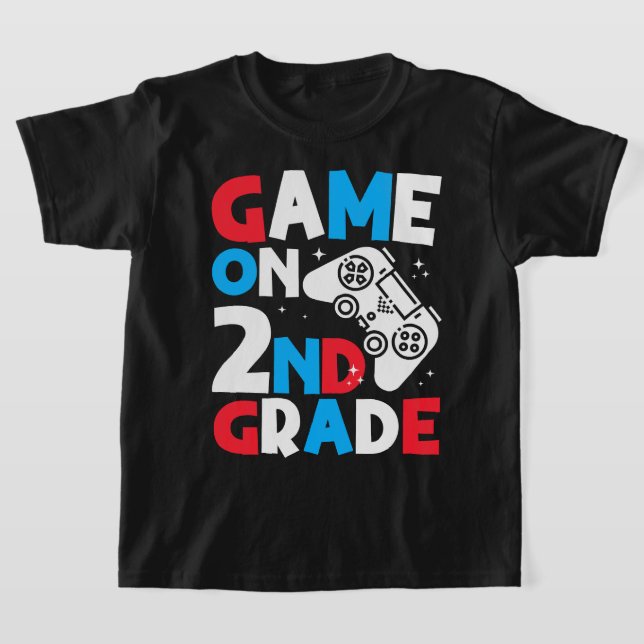 Gamer Citat Game On 2:a Klass Gaming Cool Gamer T Shirt (Laydown)