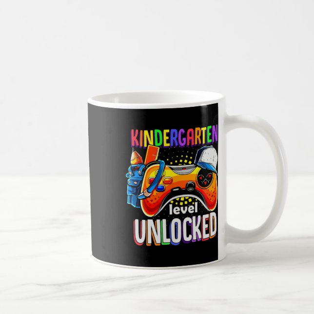 Gamer Ck Till Skolan Gamepad Förskoleklass Nivå Up Kaffemugg (Höger)