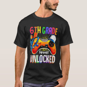 Gamer Ck Till Skolan Gamepad Sjätte 6:e Klass Nivå T Shirt