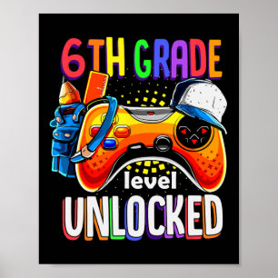 Gamer Ck Till Skolan Gamepad Sjätte 6:e Klassens N Poster